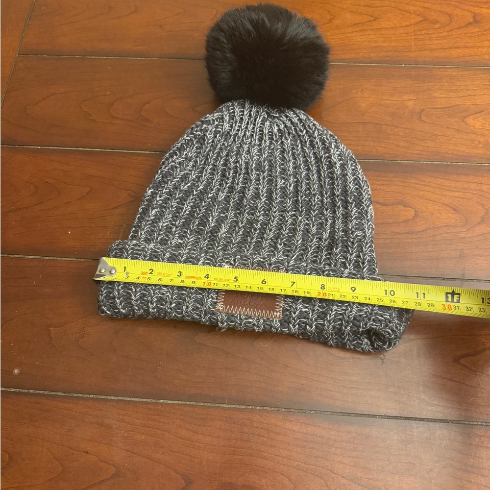 Love Your Melon Cuffed Knit Beanie with Pom - Picture 3 of 5